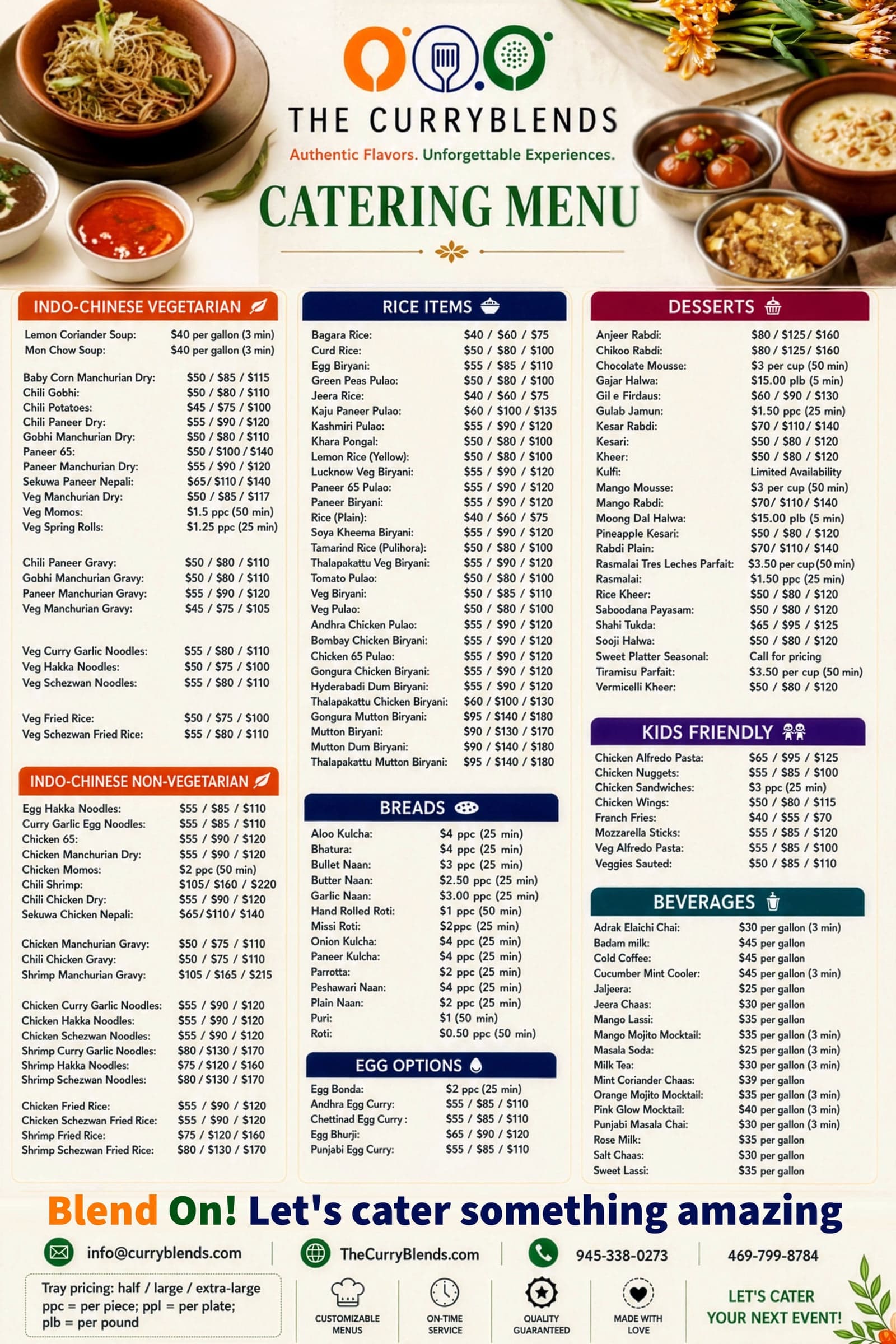 Premium Full-Service Catering Pricing and Details